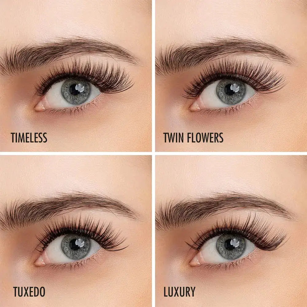 DIY Eyelash Extensions – Individual Cluster Lashes with Super Thin Black Band - Vivareflex Online