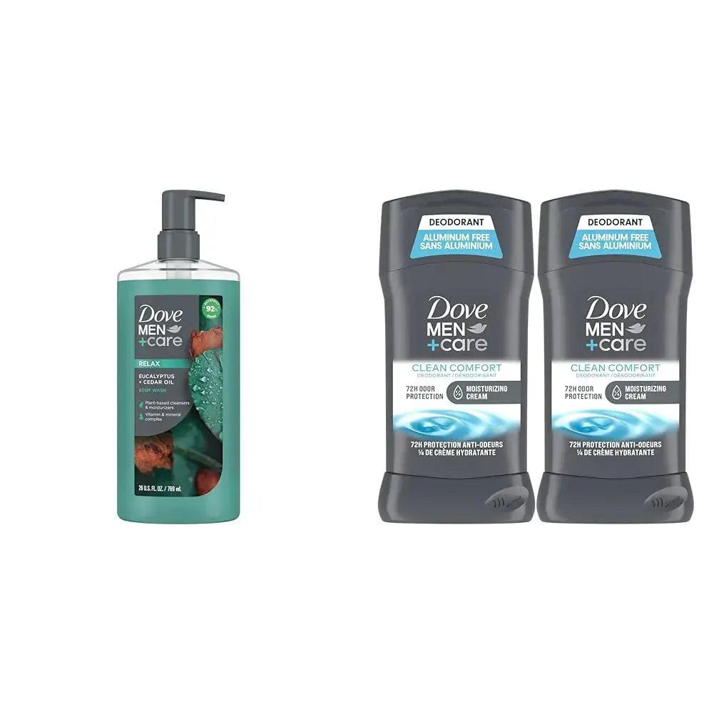 DOVE MEN + CARE Body Wash Eucalyptus + Cedar Oil to Rebuild Skin in the Shower & Deodorant Stick Moisturizing Deodorant | Vivareflex Online