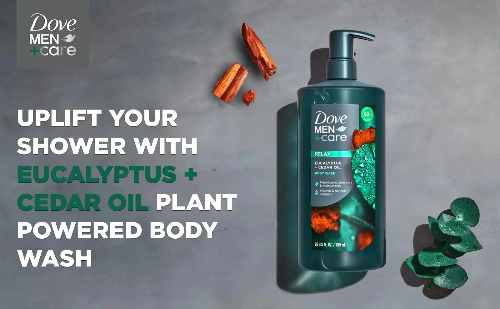 DOVE MEN + CARE Body Wash Eucalyptus & Deodorant Stick | Vivareflex Online