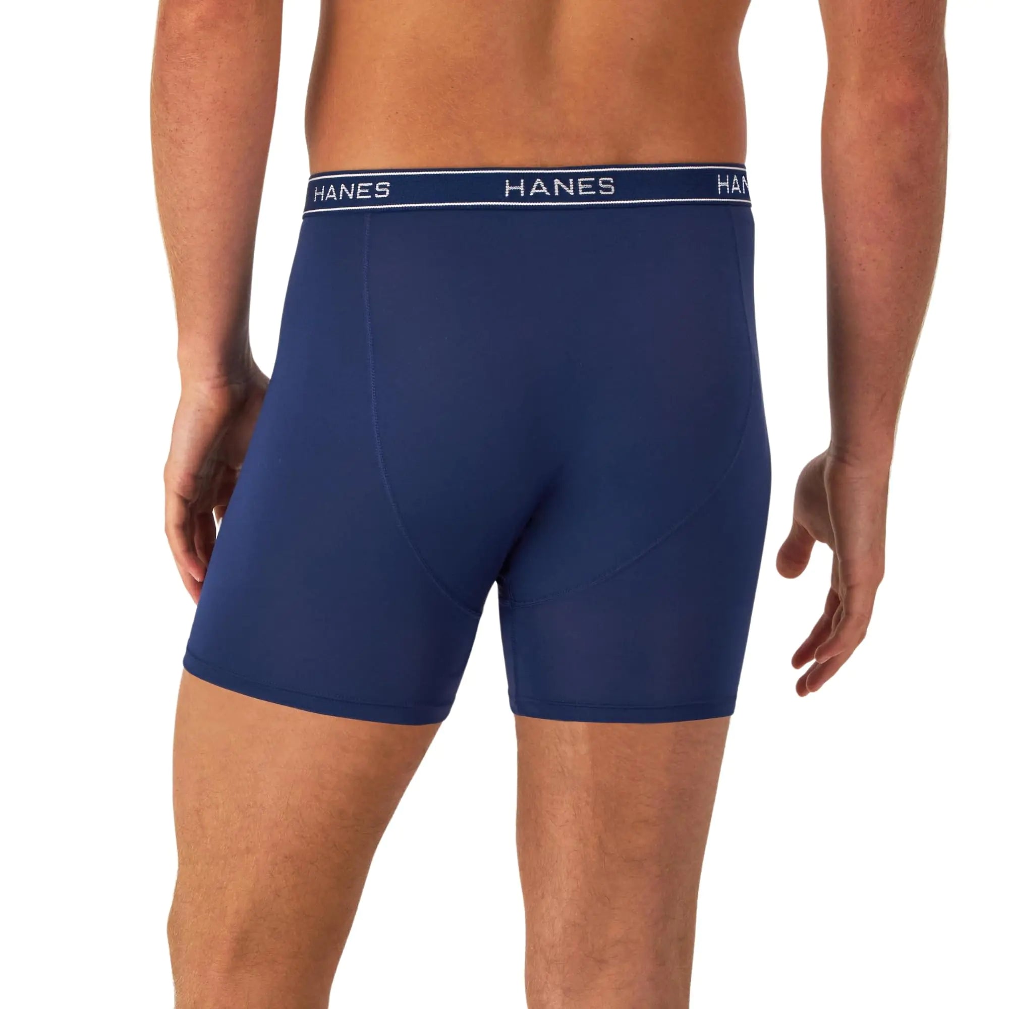 Sous-vêtements boxeurs Hanes Value Performance Stretch pour hommes, évacuant l'humidité, lot de 6, taille S, noir/bleu/gris