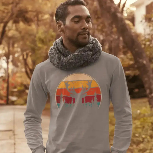 Deer Color Men Long Sleeve Shirt Vivareflex Online