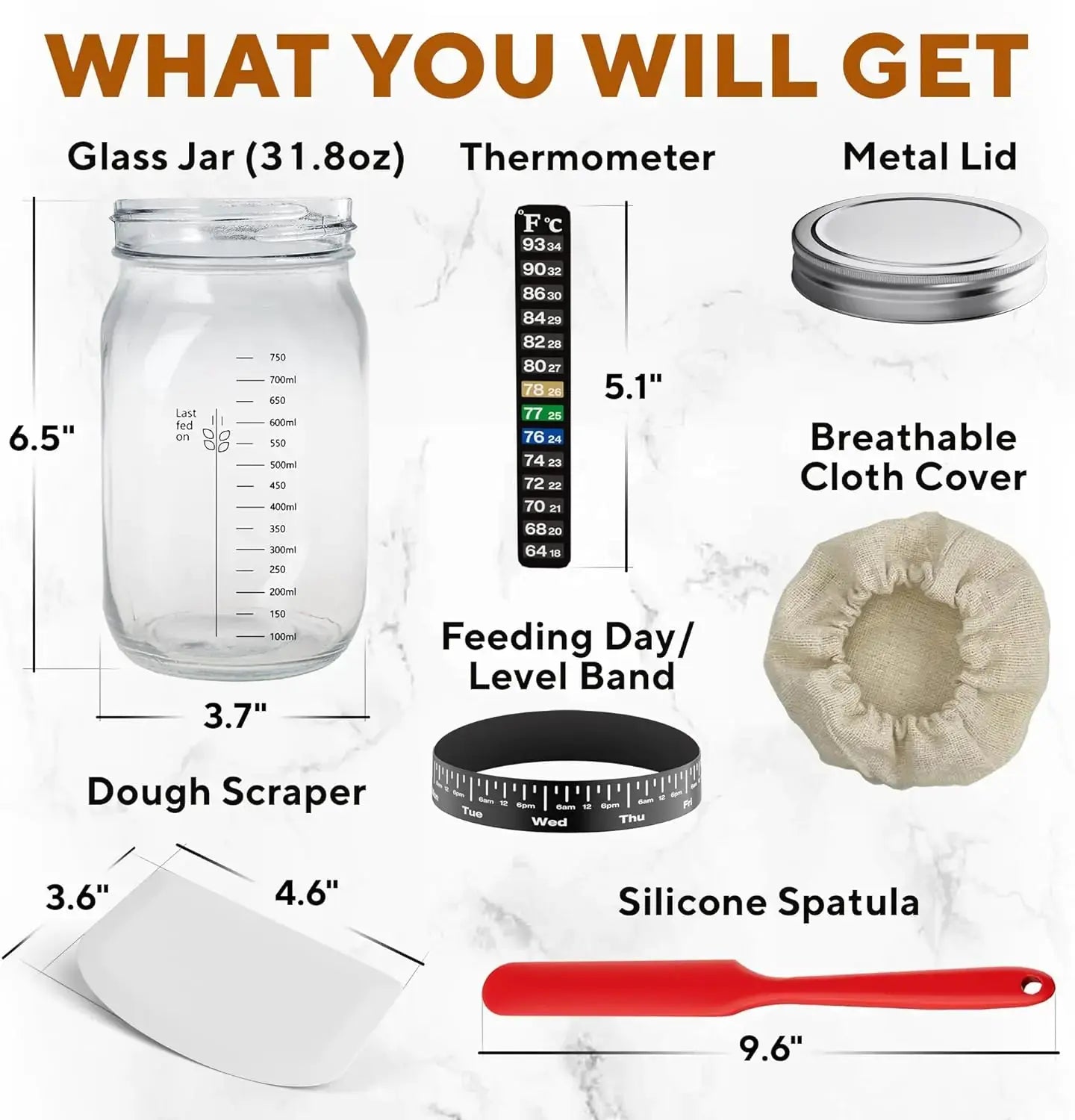 Deluxe Sourdough Starter Set 31.8 oz - Complete Bread Making Kit Vivareflex Online