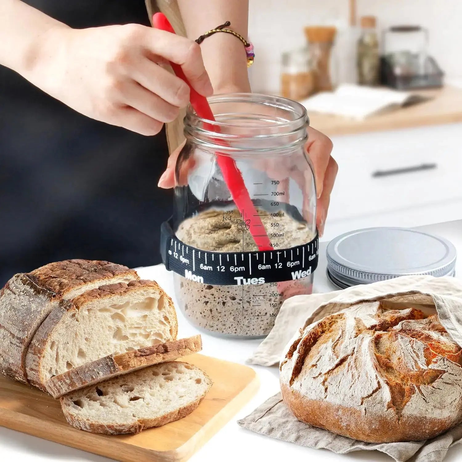 Deluxe Sourdough Starter Set 31.8 oz - Complete Bread Making Kit Vivareflex Online