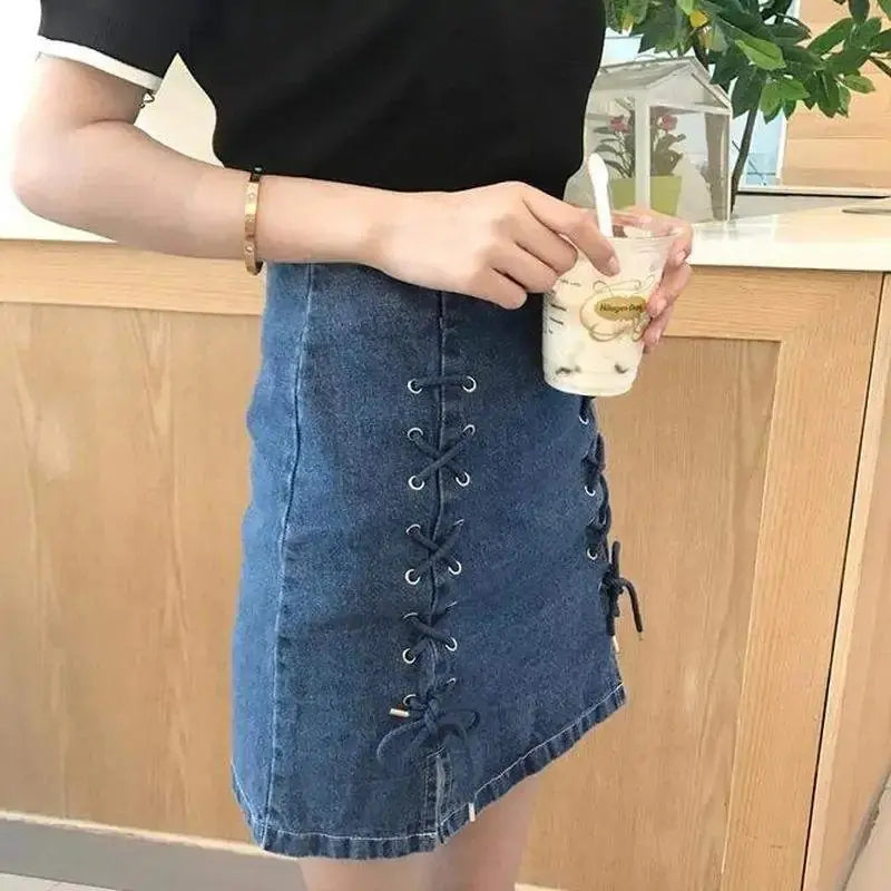 Denim Lace-Up Skirt For Women Vivareflex Online