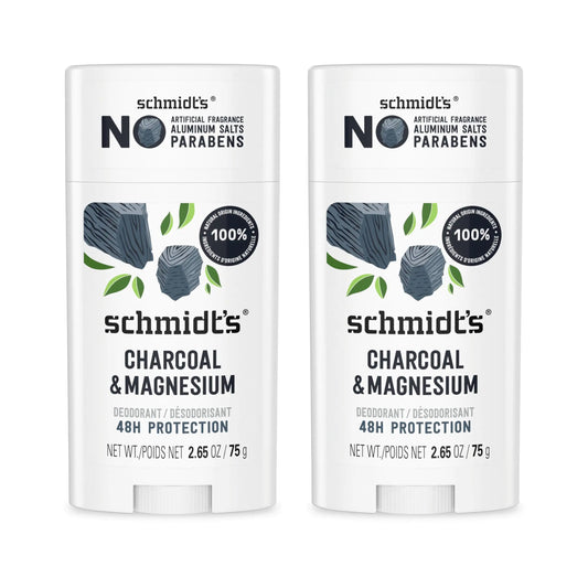 Schmidt’s Charcoal & Magnesium Aluminum-Free Vegan Deodorant - 2 Count