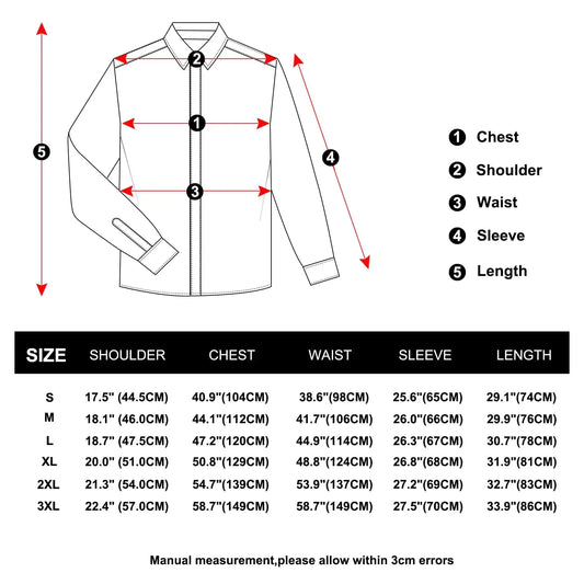 DiBanGu Men's Dress Shirt Long Sleeve Casual Button Down Shirts Regular Fit Inner Contrast Shirt - Vivareflex Online