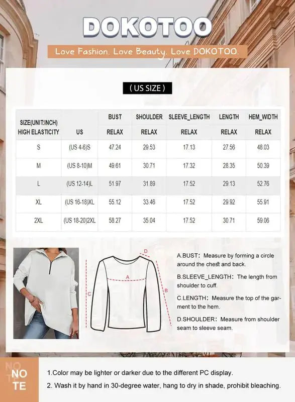 Women's Casual Oversized Half Zip Sweatshirt_Vivareflex_Online