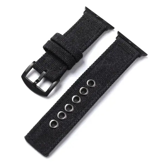 Double-Layer Canvas Water Resistant For Apple Watch 8/7/Ultra Watch Strap 49MM 45 44 Thicker Men Bracelet Vivareflex Online