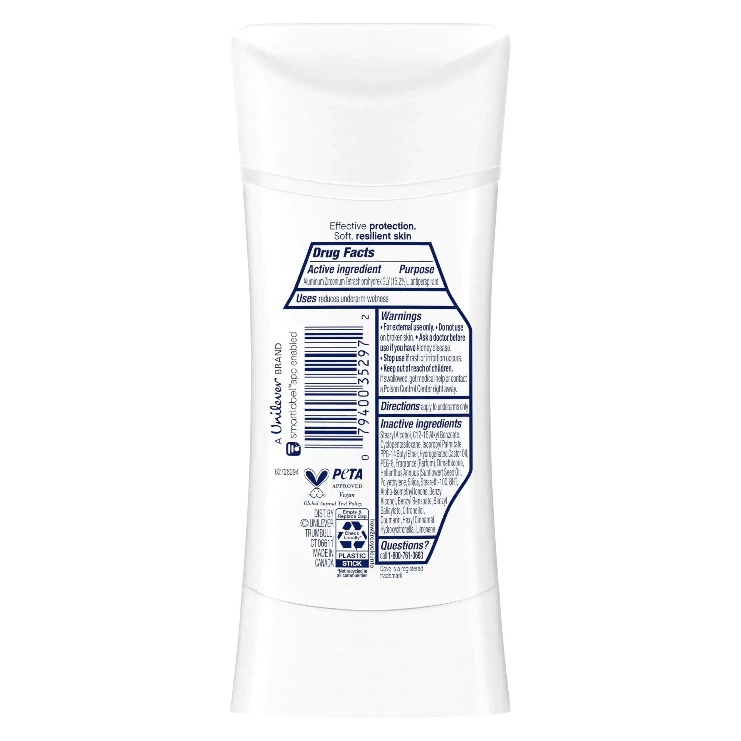 Dove Advanced Care Antiperspirant Deodorant Stick Cool Essentials (4-Pack) – 72-Hour Odor Control & Skin Barrier Care - Vivareflex Online
