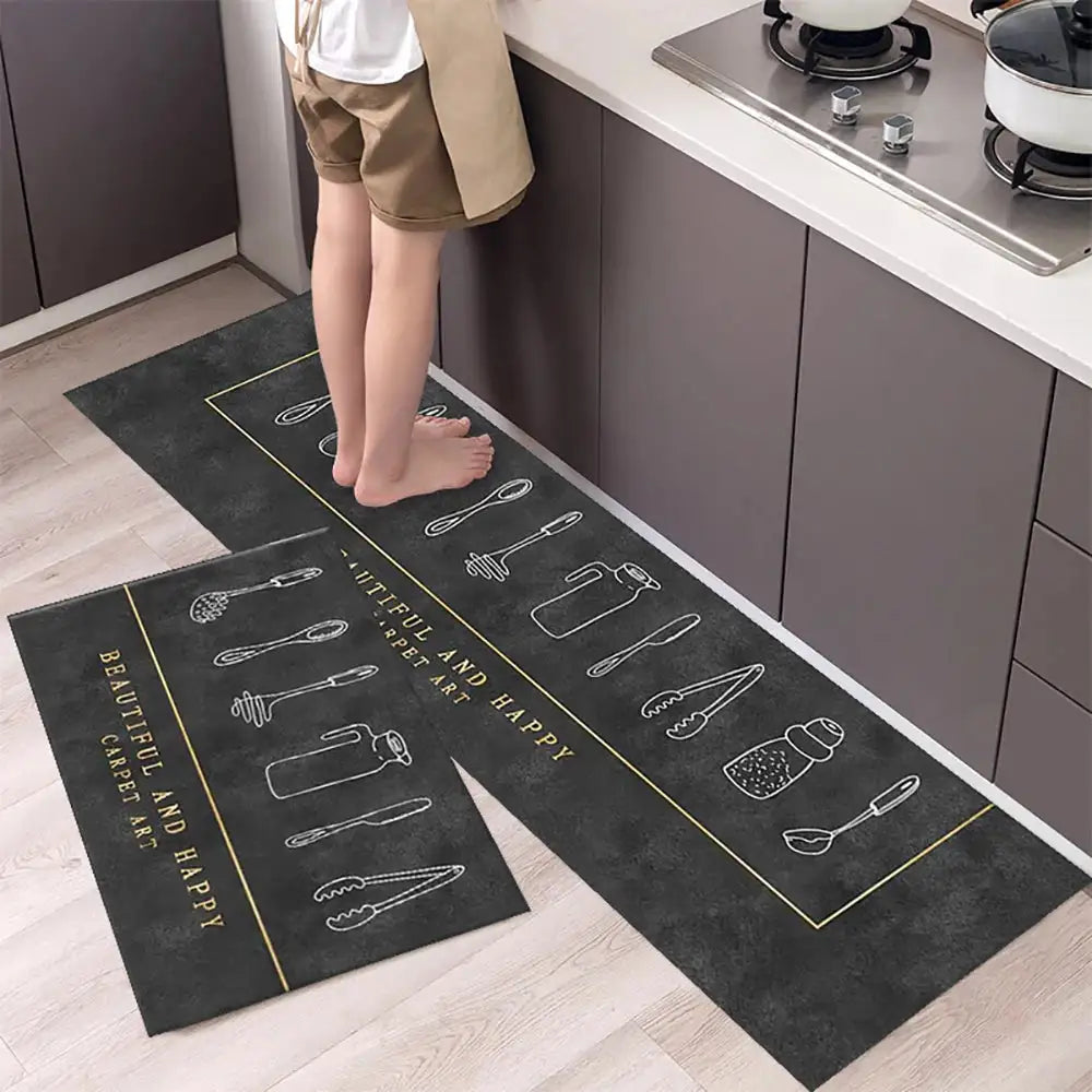 Tapis de cuisine antidérapant moderne