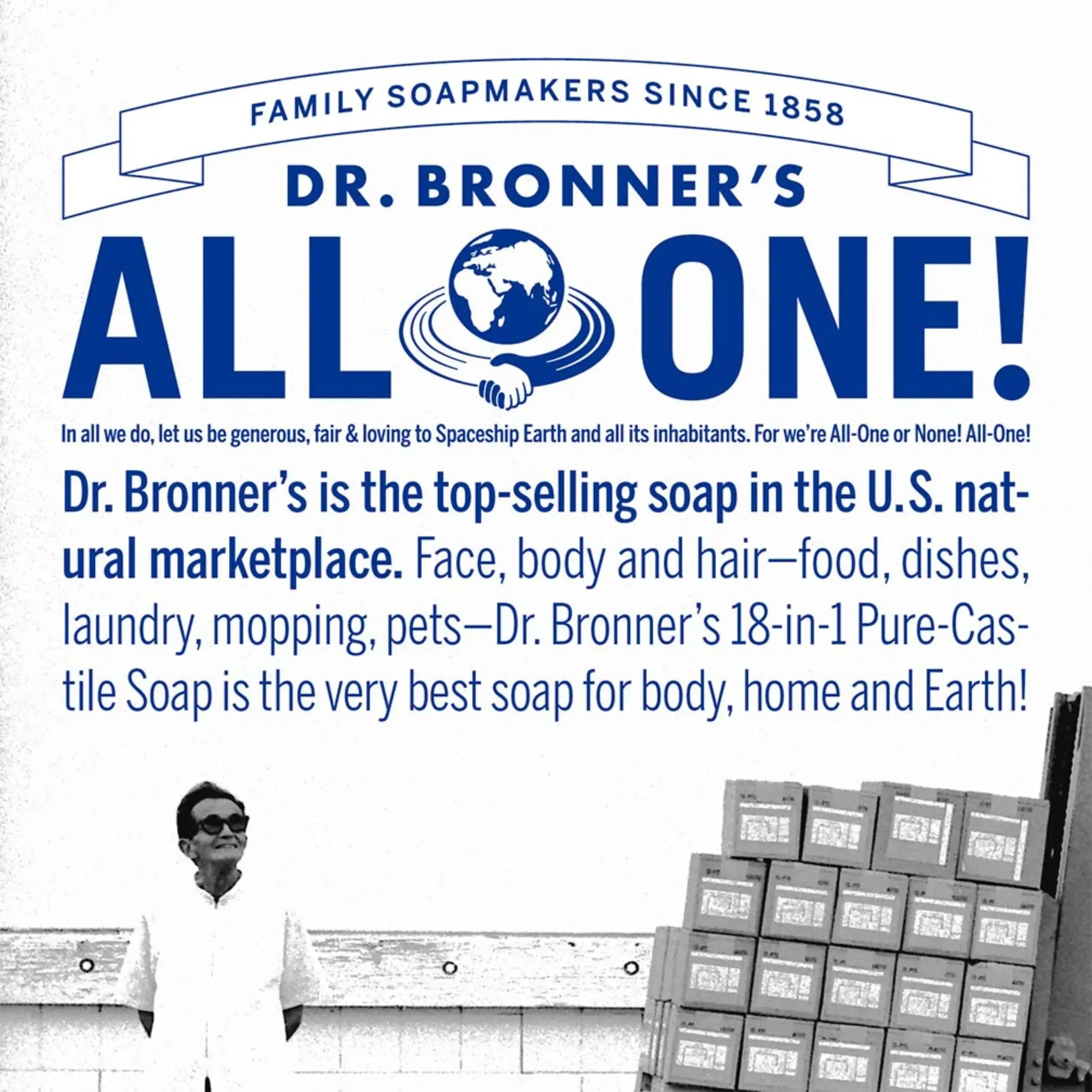 Dr. Bronner’s Pure-Castile Liquid Soap - Baby Unscented (16 oz) | Organic, Multi-Purpose, Gentle for Sensitive Skin - Vivareflex Online