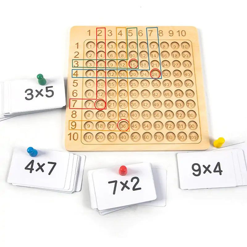 Tableau de mathématiques Montessori en bois