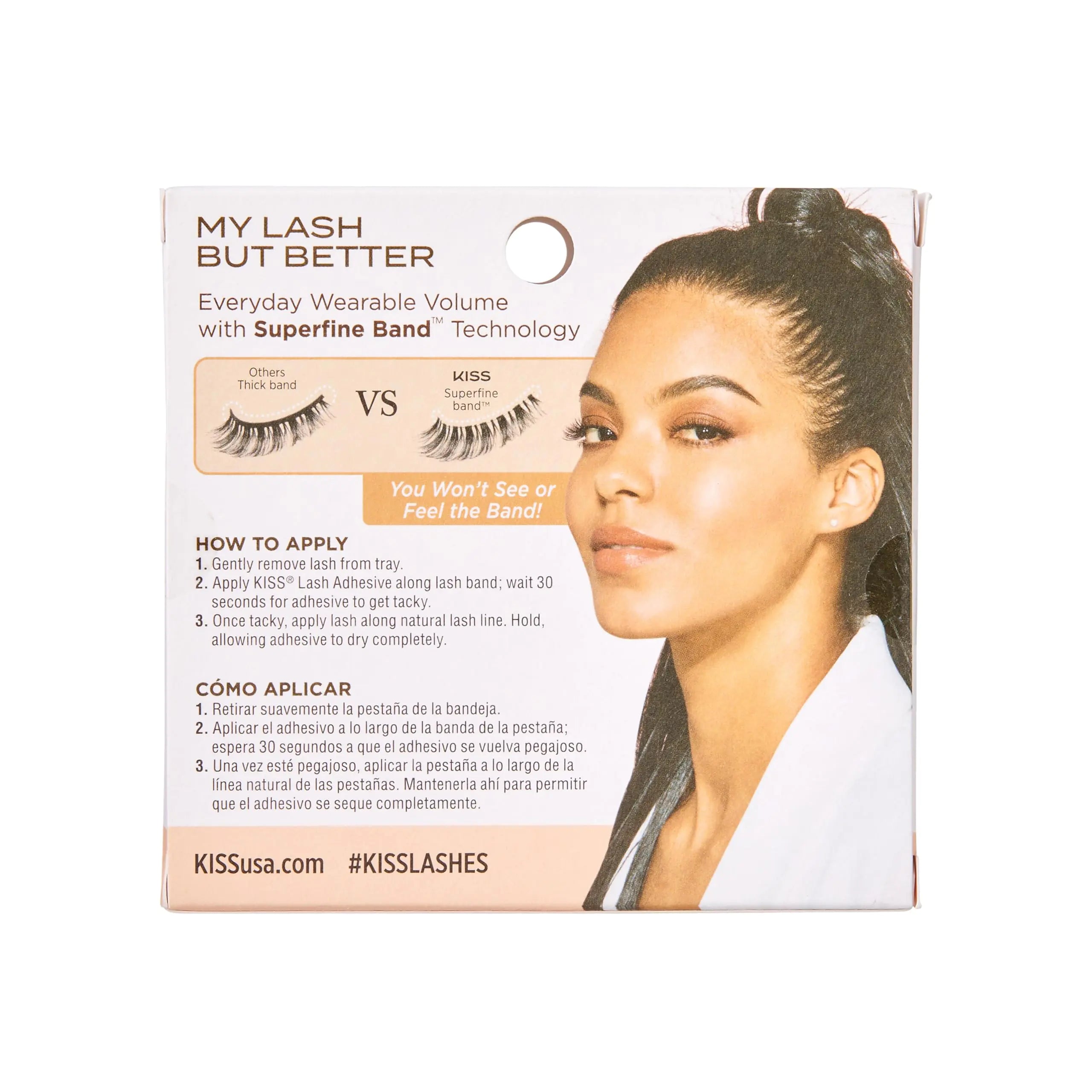 KISS My Lash But Better False Eyelashes, 'Blessed', 12 mm, Includes 1 Pair Of Lash, Contact Lens Friendly, Easy to Apply, Reusable Strip Lashes Blessed