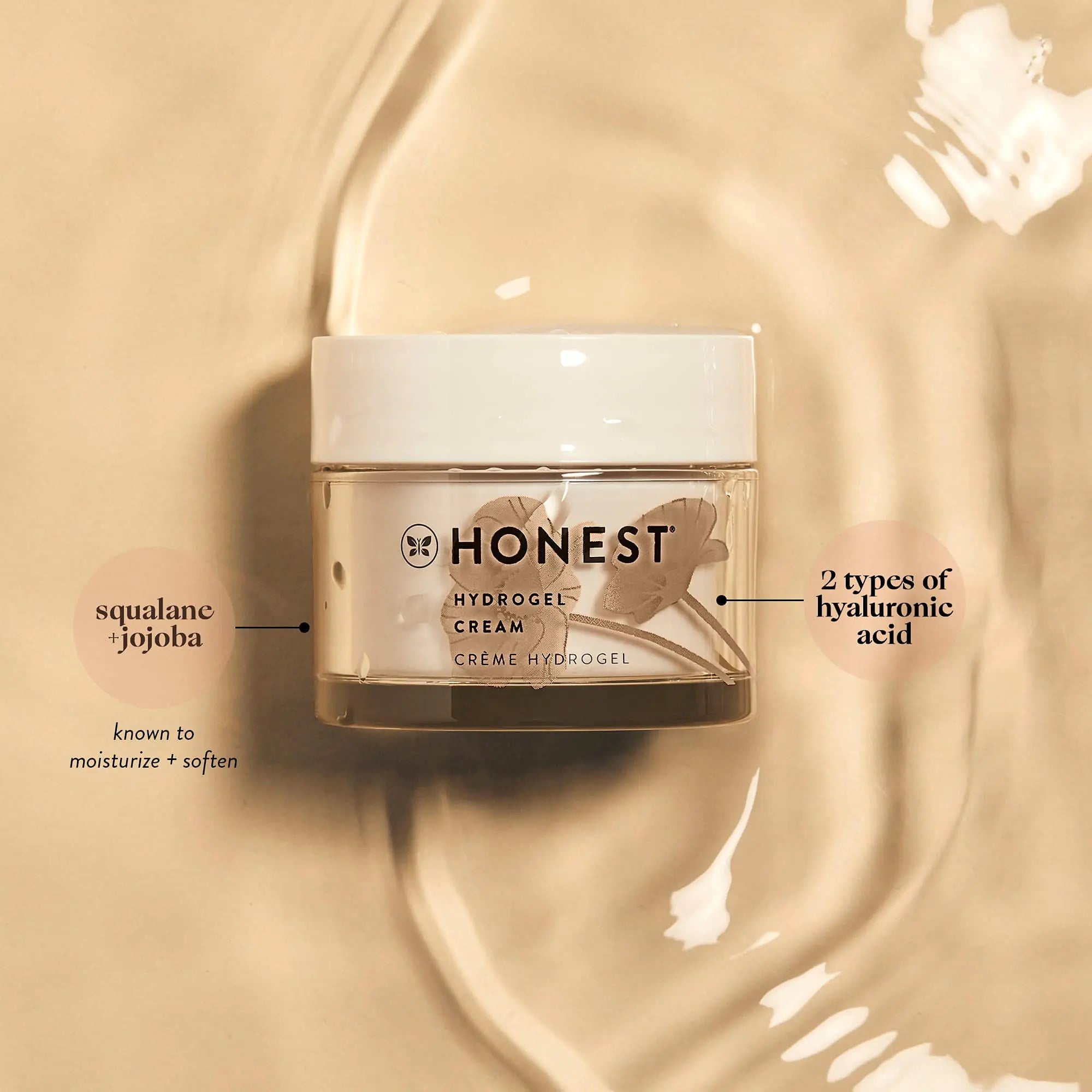 Recarga de crema de hidrogel Honest Beauty | Diseñada para recarga de envases de crema de hidrogel de tamaño completo de 1,7 fl oz (1,7 fl oz) 