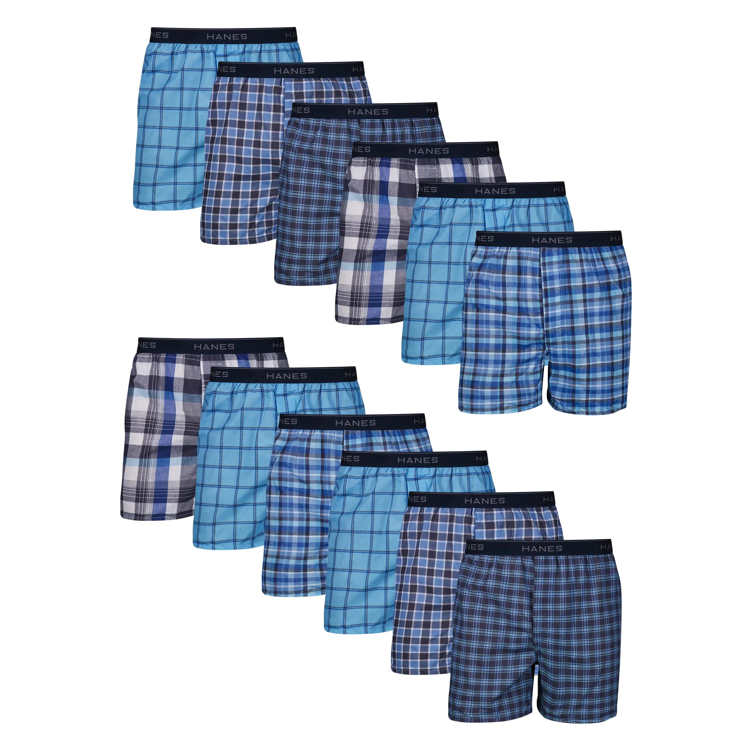 Hanes Men's Tagless Boxer Underwear, Exposed Waistband, Multi-packs - Vivareflex Online