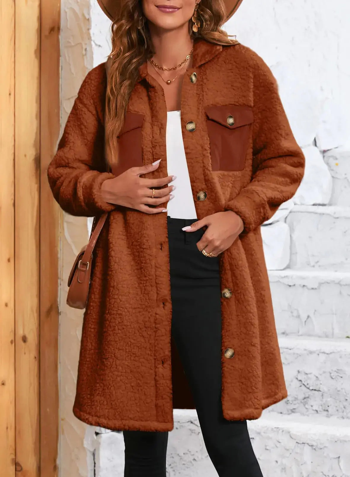 Jackets for Women Fashion Long Sleeve Lapel Button_Vivareflex Online