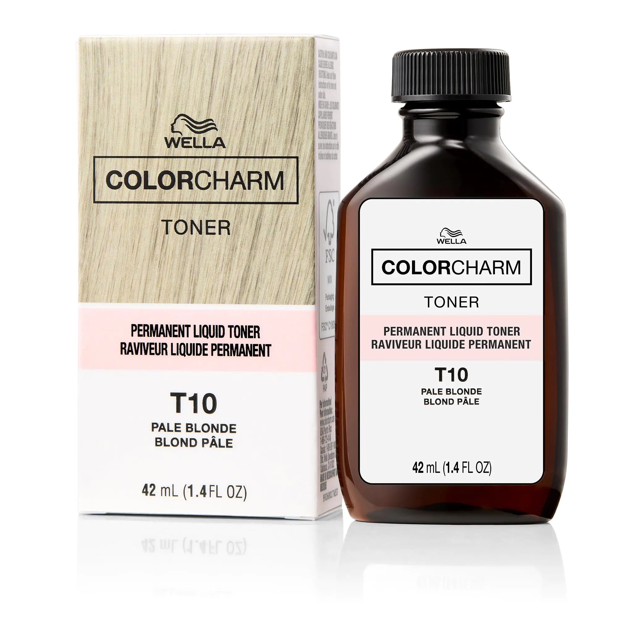 COLORCHARM Permanent Liquid Toners| Neutralize Brass| Free of Parabens| Vegan| T10| Pale Blonde| 1.4 Fl Oz - Vivareflex Online