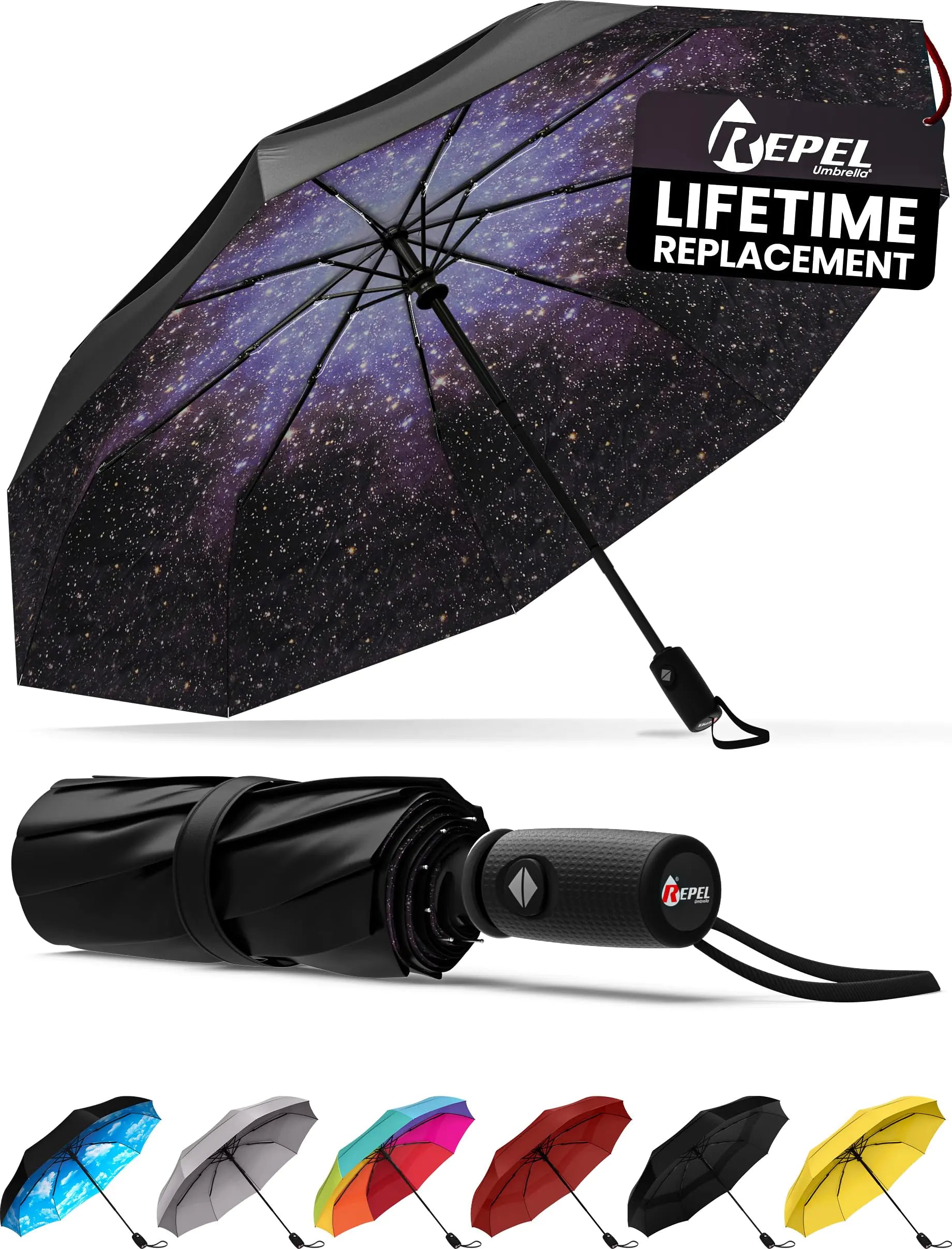 Repel Umbrella Windproof Travel Umbrella - Auto Open & Close, Compact & Durable - Vivareflex Online