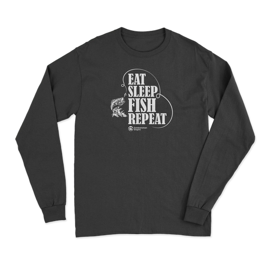 Eat Sleep Fish Repeat Men Long Sleeve Shirt Vivareflex Online