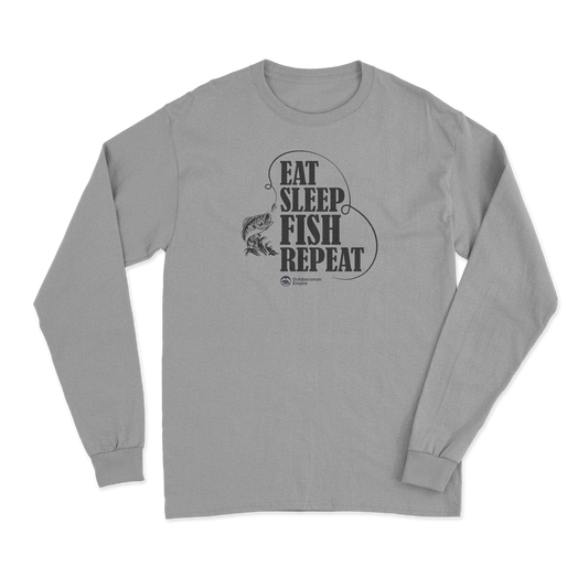 Eat Sleep Fish Repeat Men Long Sleeve Shirt Vivareflex Online