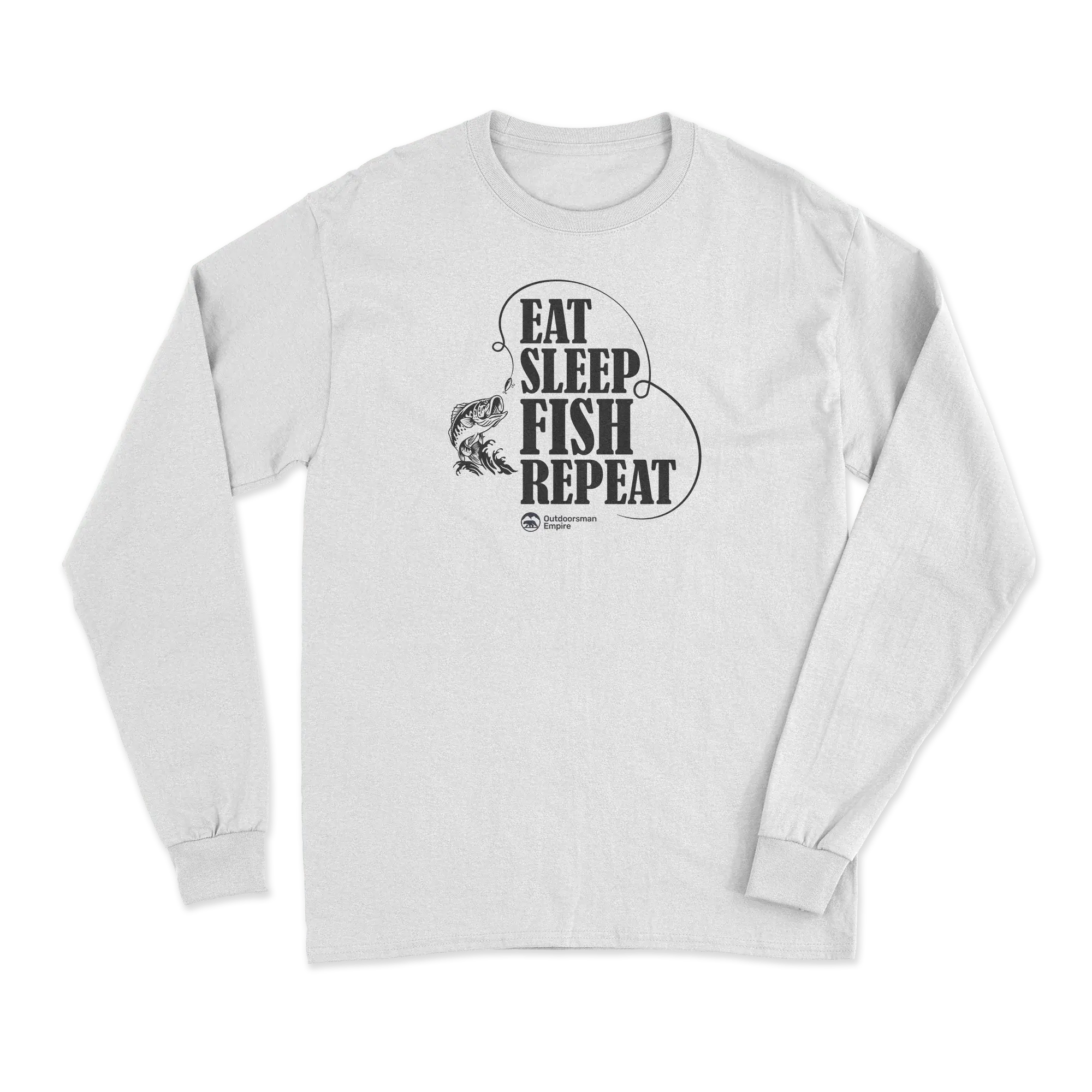 Eat Sleep Fish Repeat Men Long Sleeve Shirt Vivareflex Online