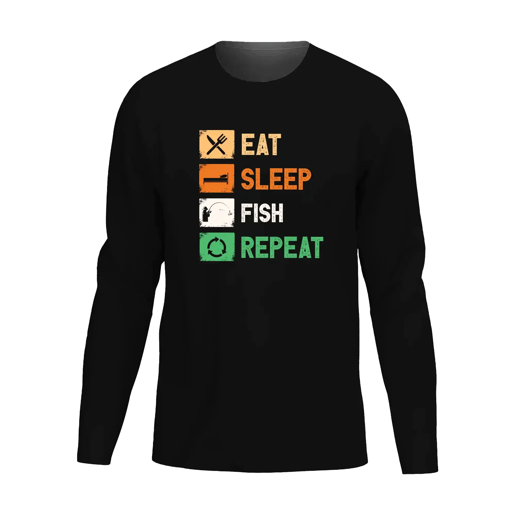 Eat Sleep Fishing Repeat Men Long Sleeve Shirt Vivareflex Online