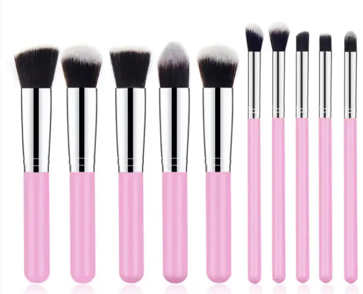 Elegant Wooden Handle Makeup Brush Set Vivareflex Online