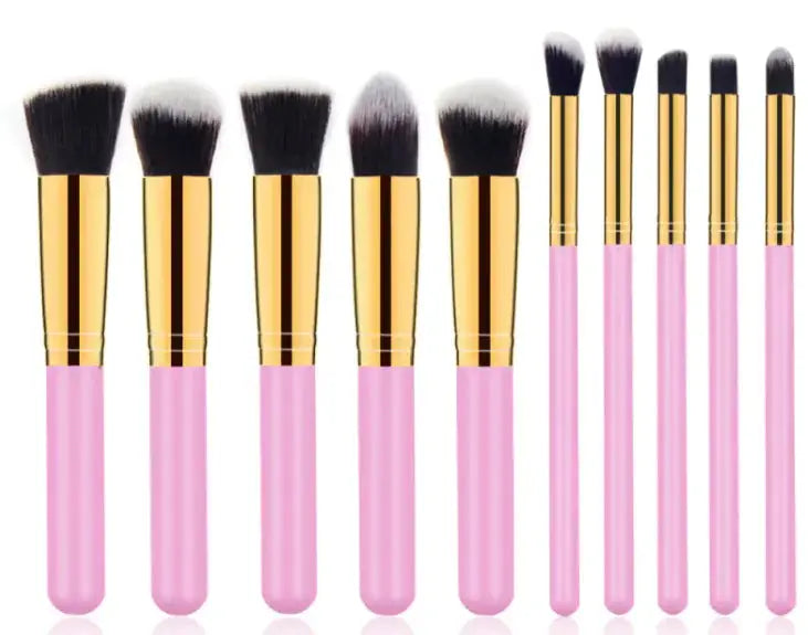 Elegant Wooden Handle Makeup Brush Set Vivareflex Online