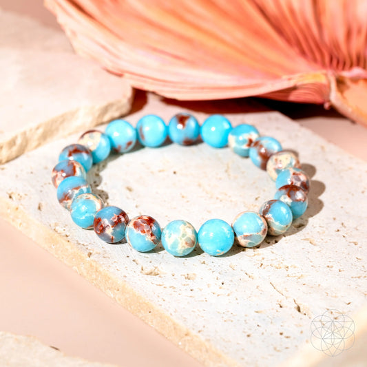 Empath’s Shield - Aqua Terra Jasper Bracelet Conscious Items