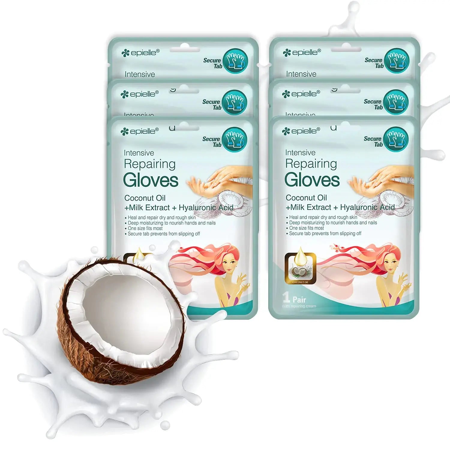 Epielle Intensive Repairing Hand Masks - 6 Pack_Vivareflex_Online