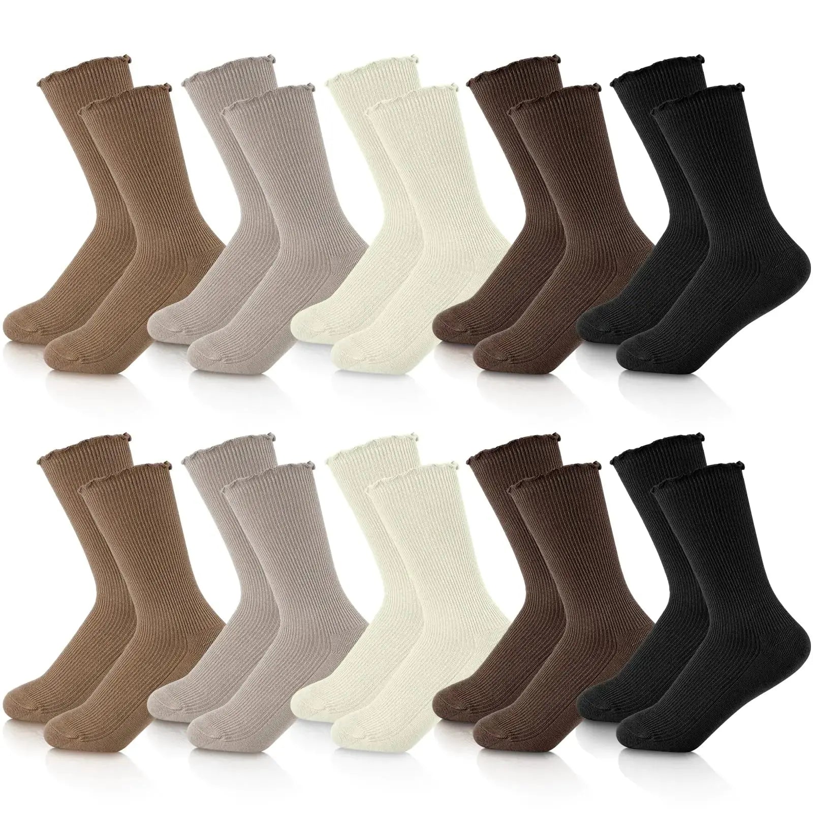 Eurzom 10 Pairs Elastic Ankle Length Cotton Socks_Vivareflex_Online