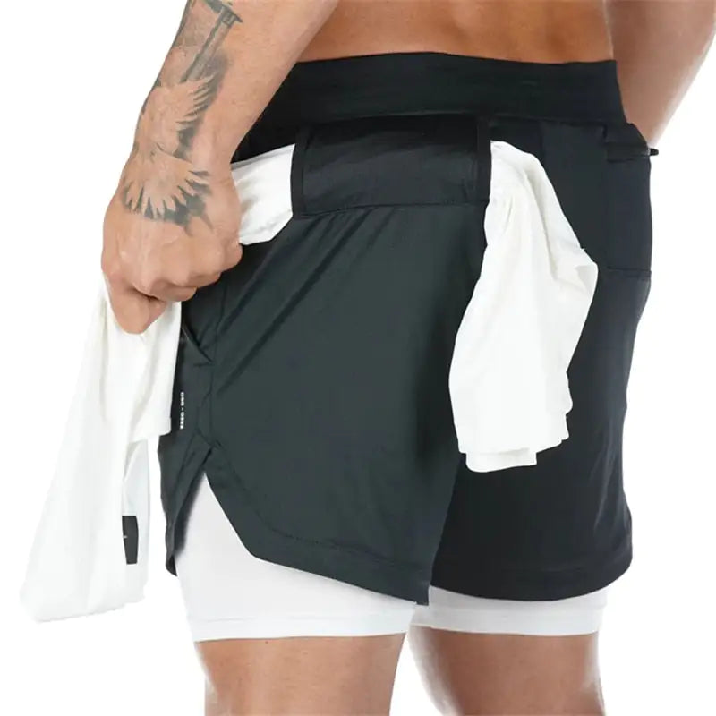 Camo 2-in-1 Running Shorts For Men Vivareflex Online