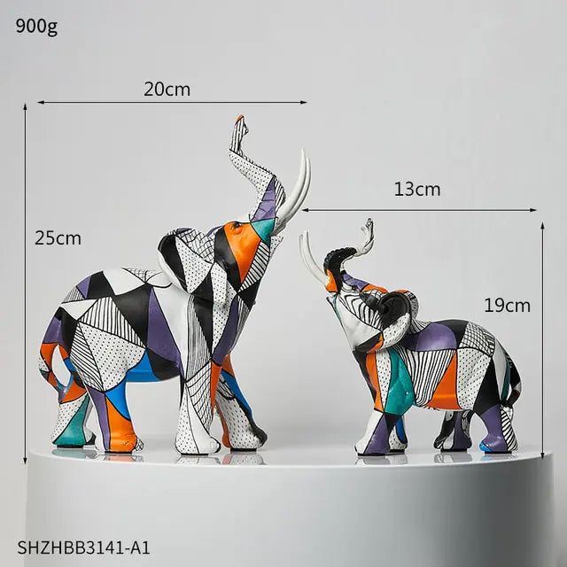 Painting Art Elephant Sculptures & Figurines Modern Decoration - Vivareflex Online