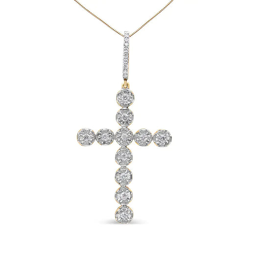 Golden Faith Diamond Cross Pendant - 10K No Chain Vivareflex Online