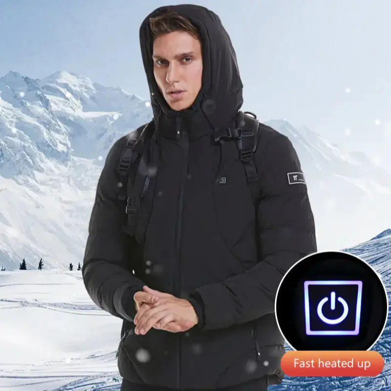 Fashion Men Women Electric Heated Jacket Heating Waistcoat USB Thermal Warm Cloth Feather Hot Sale Plus Size Winter Jacket Vivareflex Online