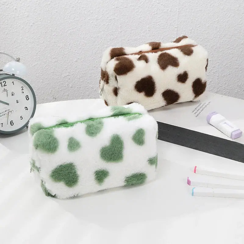 Fashion Small Cosmetic Bag Cute Plush Makeup Organizer Pouch Kawaii Pencil Case Bags Travel Coin Purse Household Storage Ultimate Bag Store