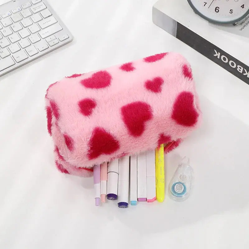Fashion Small Cosmetic Bag Cute Plush Makeup Organizer Pouch Kawaii Pencil Case Bags Travel Coin Purse Household Storage Ultimate Bag Store