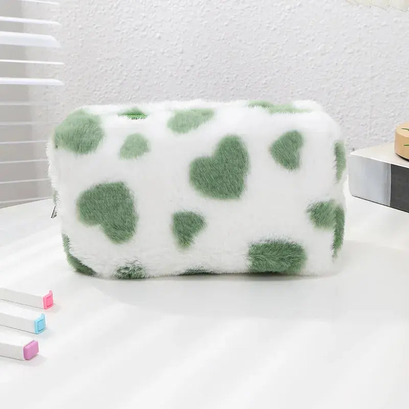 Fashion Small Cosmetic Bag Cute Plush Makeup Organizer Pouch Kawaii Pencil Case Bags Travel Coin Purse Household Storage Ultimate Bag Store