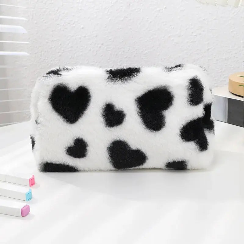 Fashion Small Cosmetic Bag Cute Plush Makeup Organizer Pouch Kawaii Pencil Case Bags Travel Coin Purse Household Storage Ultimate Bag Store