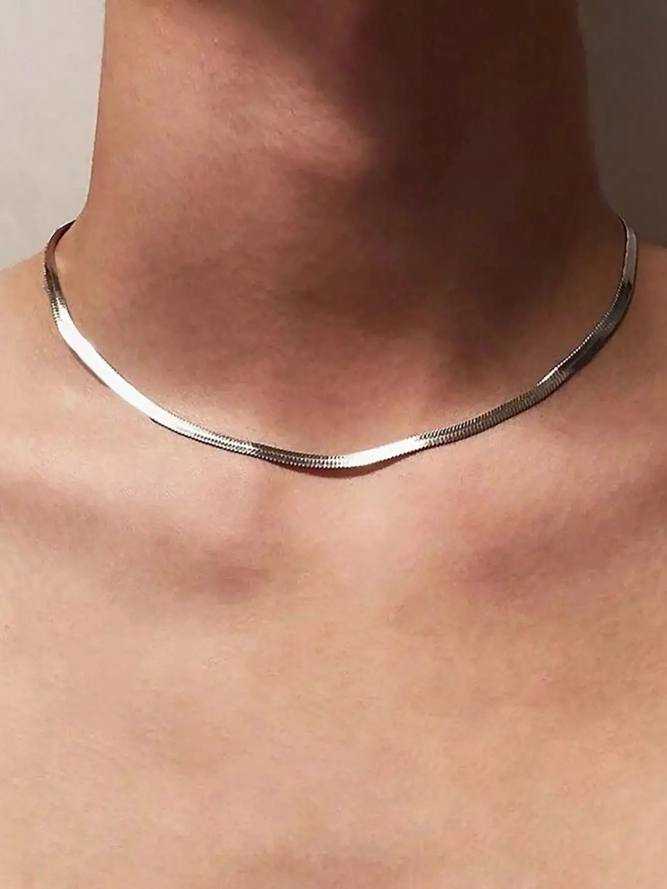 Fashionable Flat Snake Chain Necklace For Men Vivareflex Online