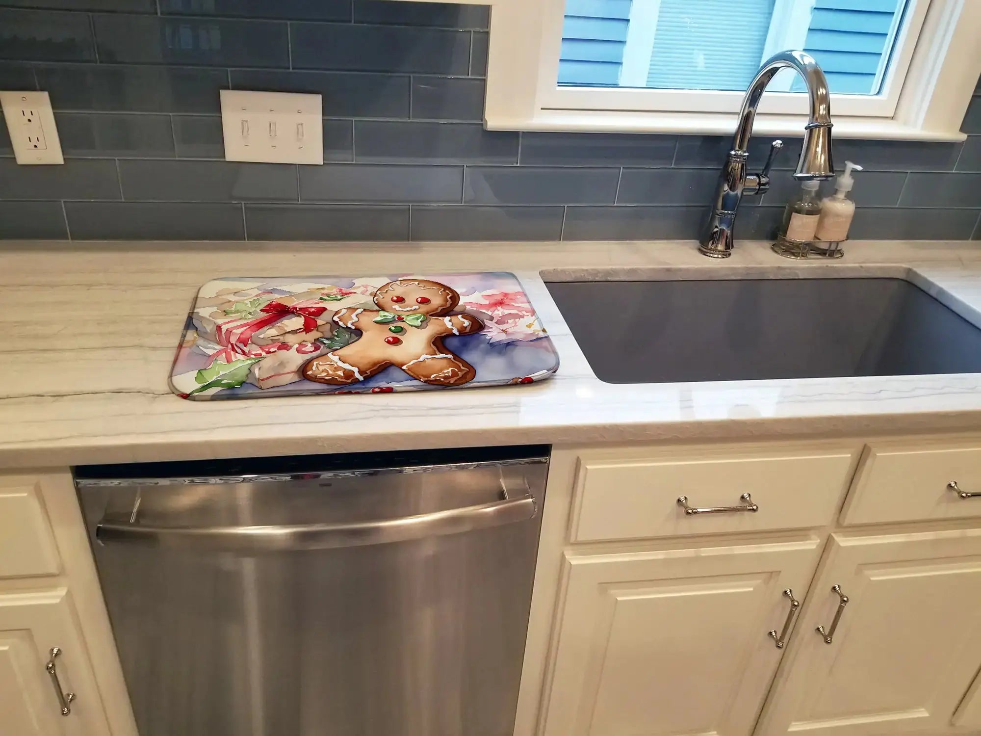 Festive Gingerbread Dish Drying Mat Vivareflex Online