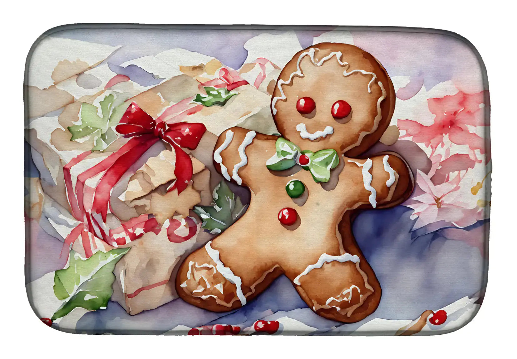 Festive Gingerbread Dish Drying Mat Vivareflex Online