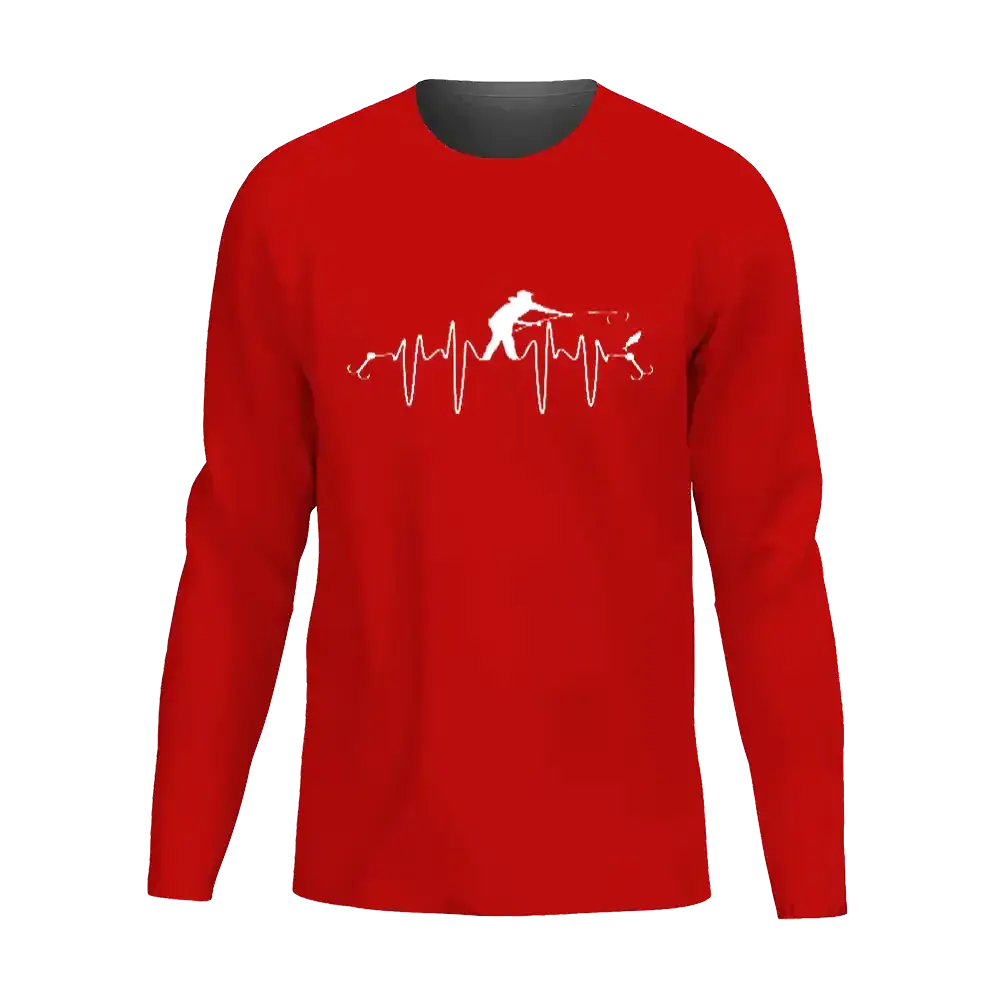 Fishing Heart Beat Men Long Sleeve Shirt Vivareflex Online