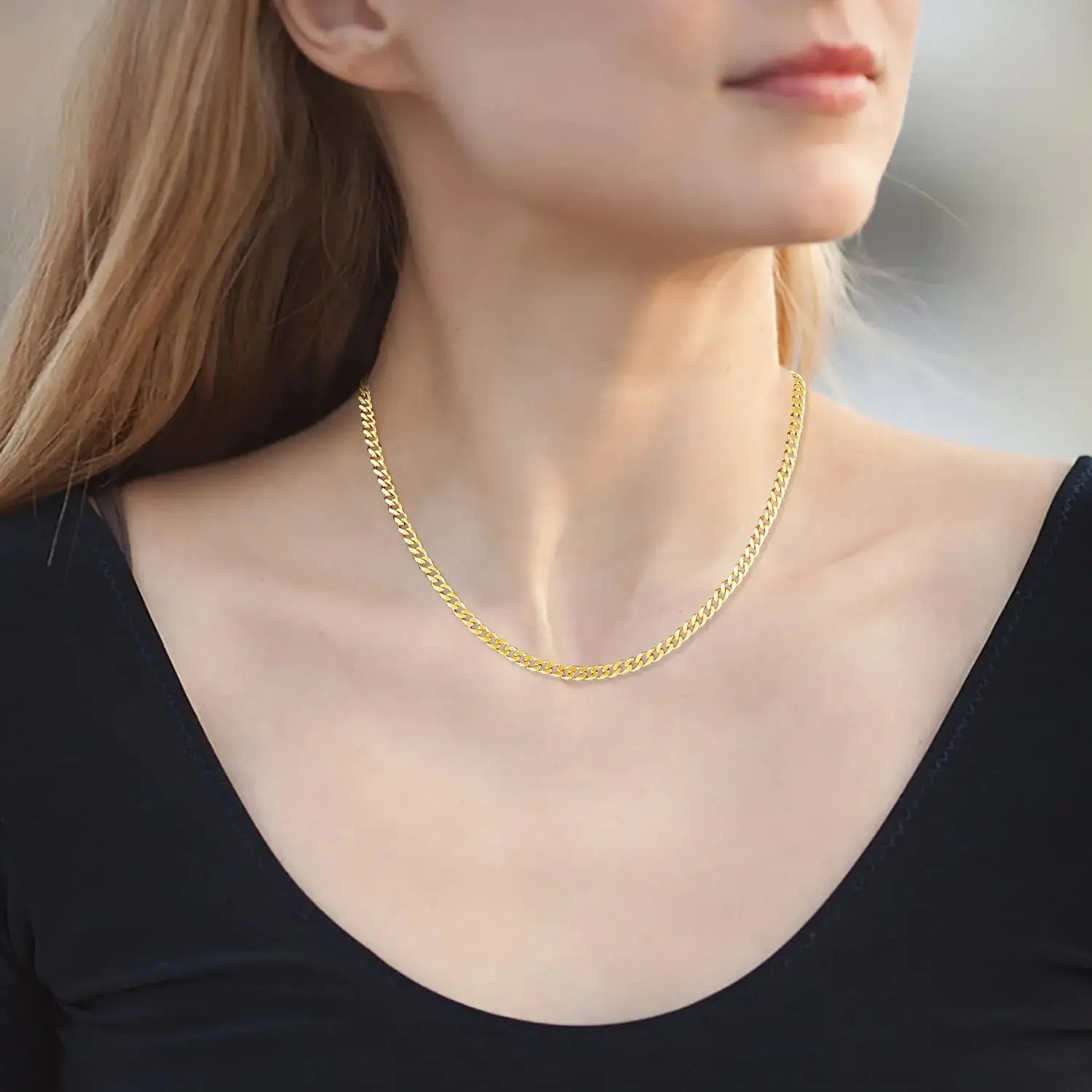 Fiusem 5mm Silver Tone Gold Plated Chain_Vivareflex_Online