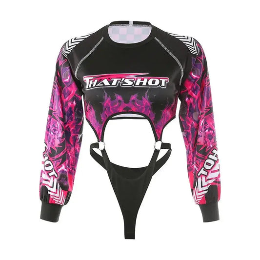 FlameStrike Backless Gothic Jumpsuit Vivareflex Online