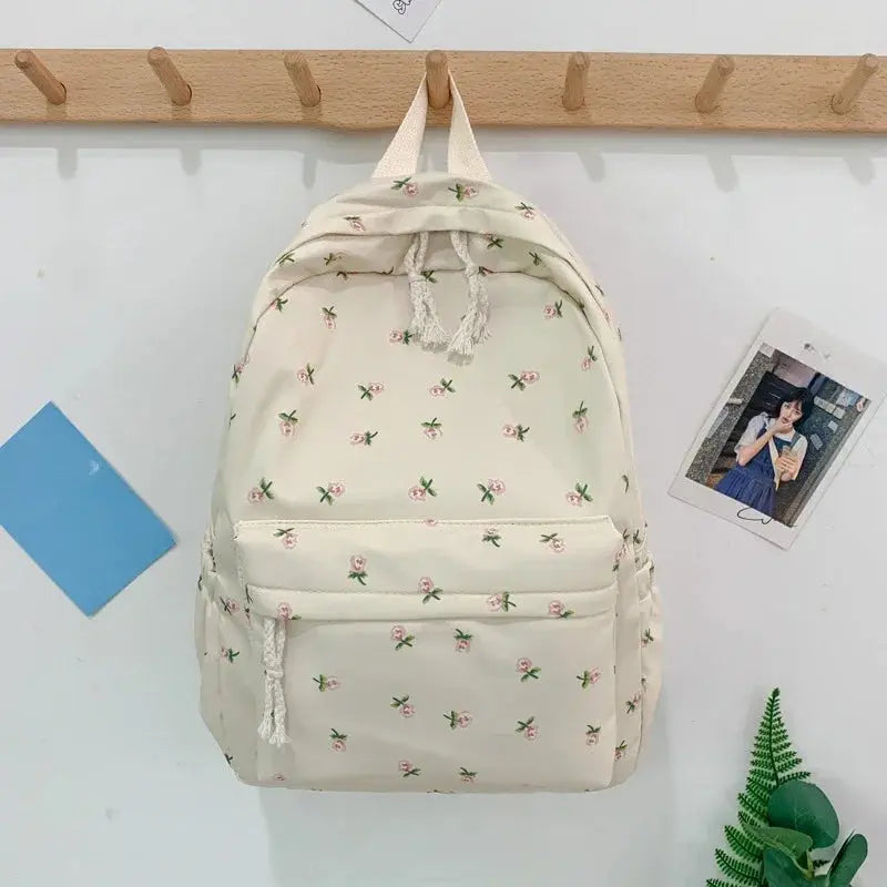 Floral Waterproof Nylon Backpack for Women - Large Capacity School Bag Ultimate Bag Store