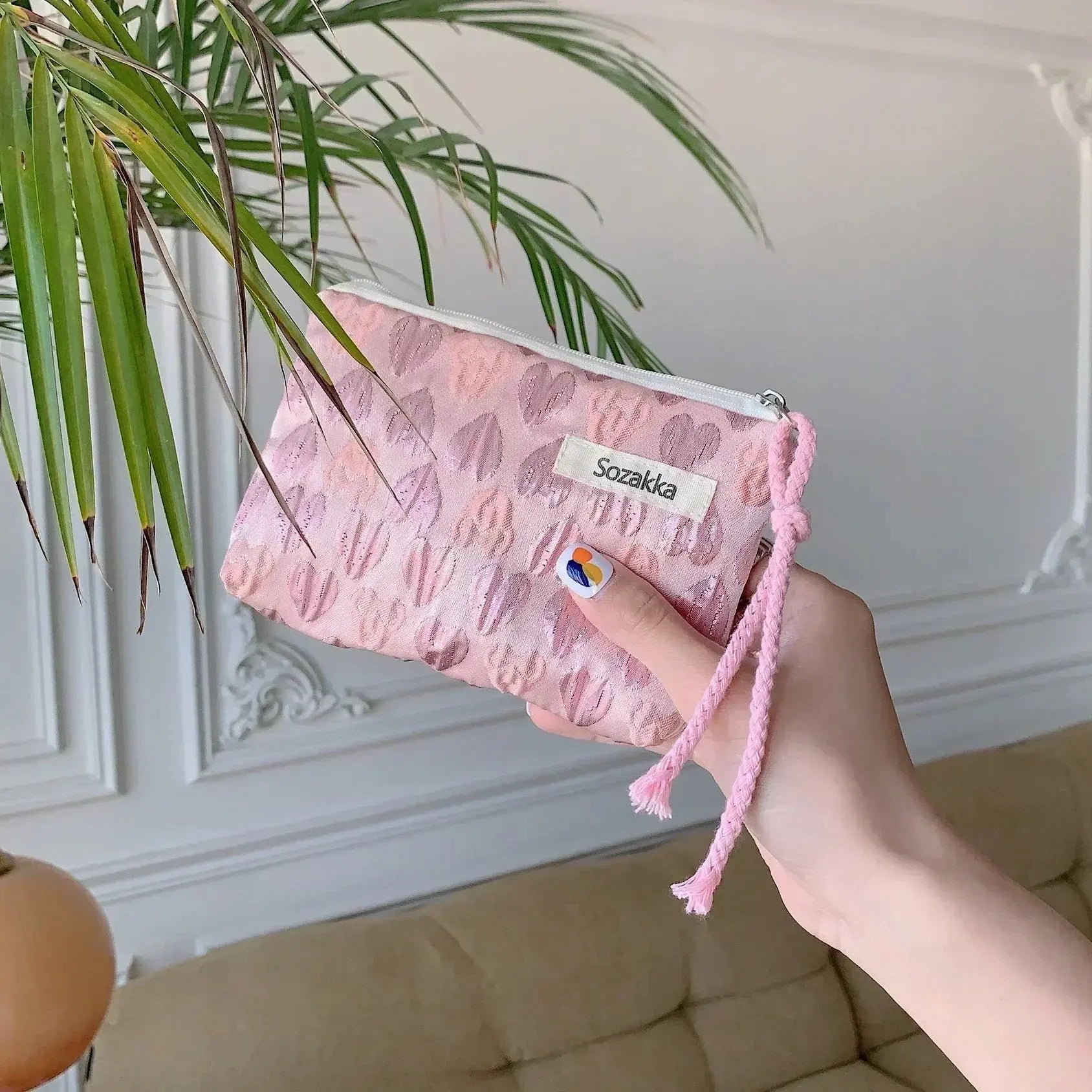 Flower Pattern Zipper Pouch Lady Girls Earphone Coin Key Money Storage Bag Coin Purses Small Fresh Cotton Coin Wallet Ultimate Bag Store