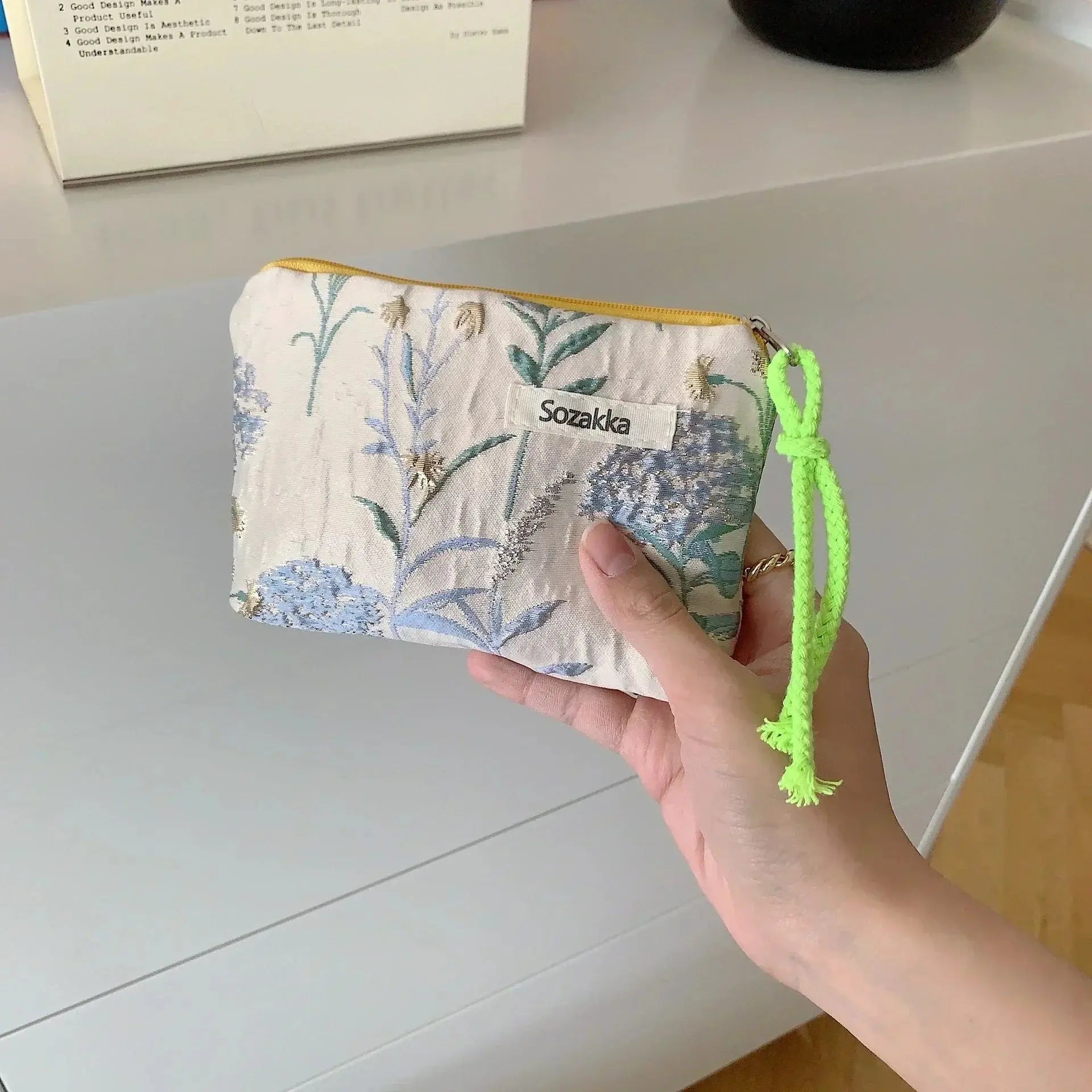 Flower Pattern Zipper Pouch Lady Girls Earphone Coin Key Money Storage Bag Coin Purses Small Fresh Cotton Coin Wallet Ultimate Bag Store