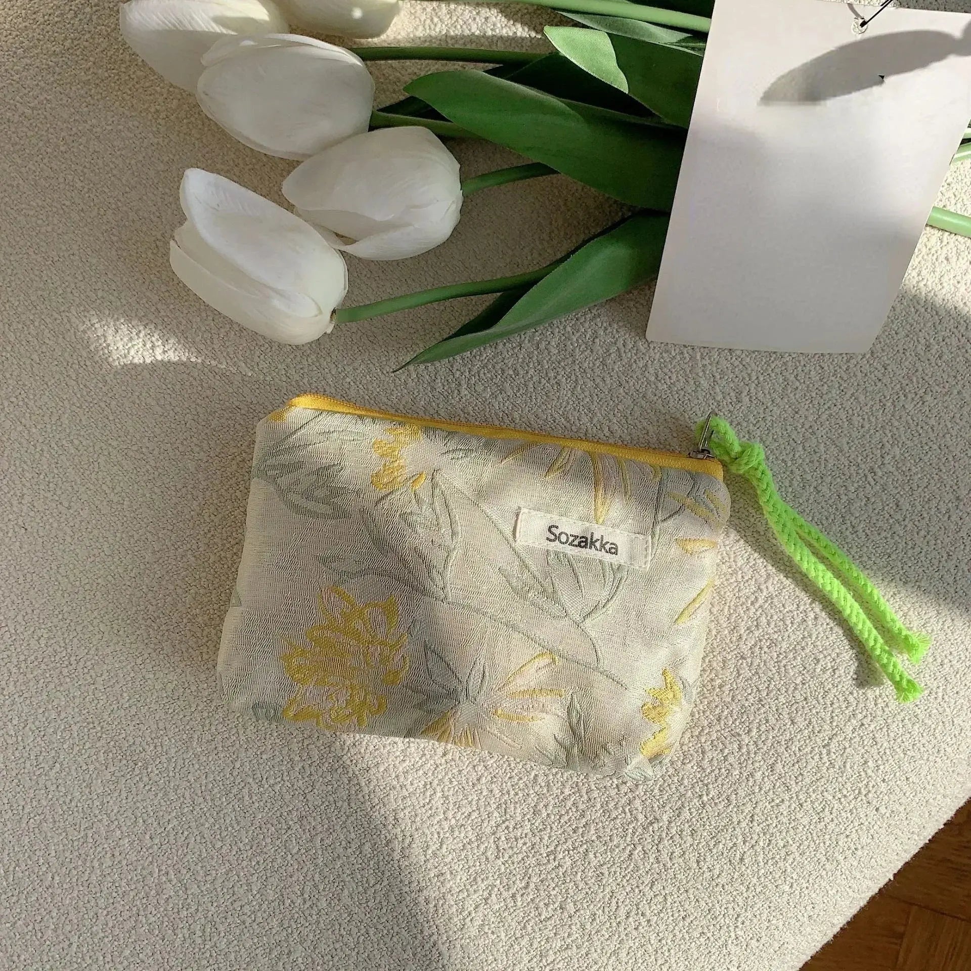 Flower Pattern Zipper Pouch Lady Girls Earphone Coin Key Money Storage Bag Coin Purses Small Fresh Cotton Coin Wallet Ultimate Bag Store