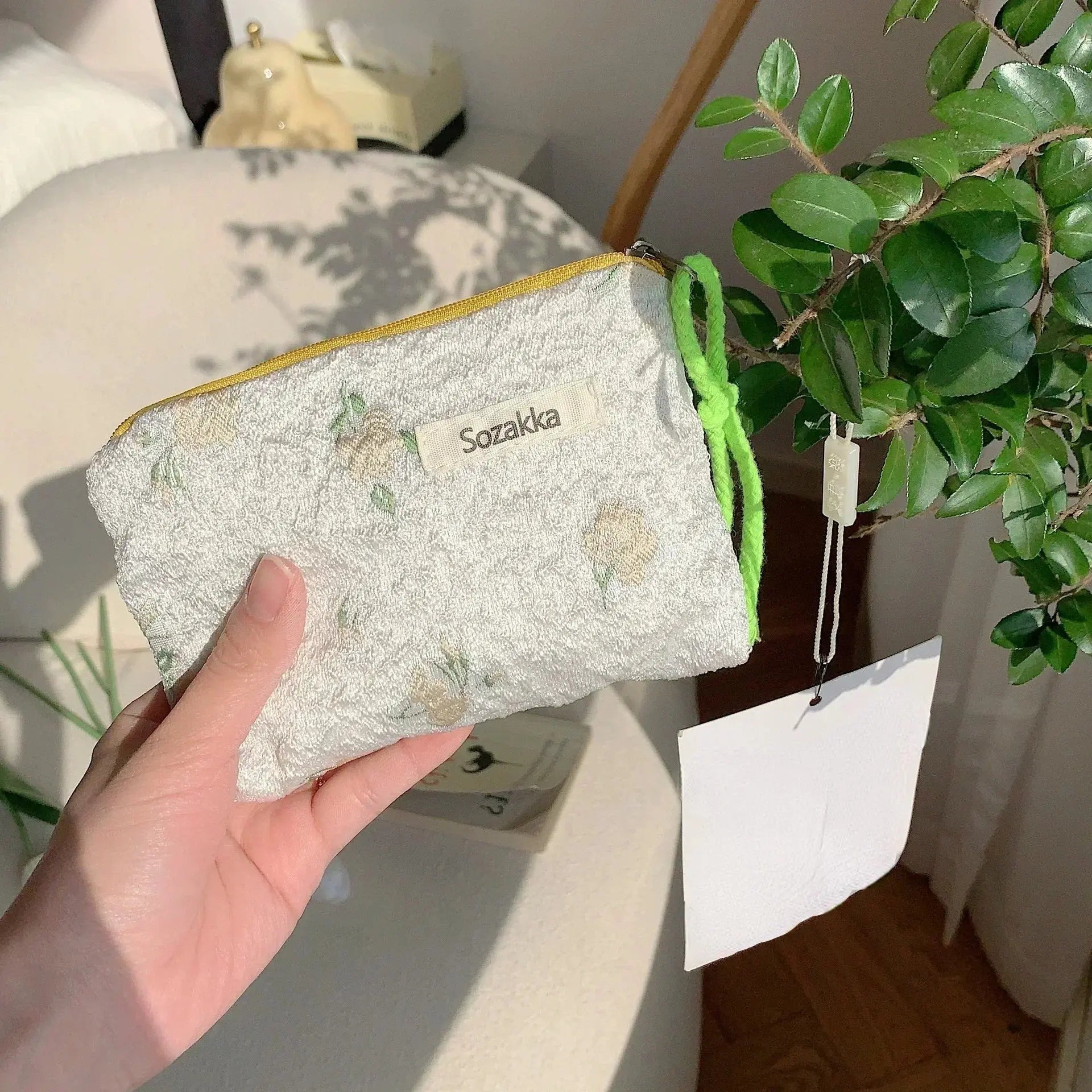 Flower Pattern Zipper Pouch Lady Girls Earphone Coin Key Money Storage Bag Coin Purses Small Fresh Cotton Coin Wallet Ultimate Bag Store